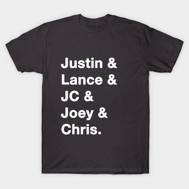 Nsync Names white Nsync TShirt TeePublic